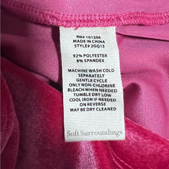 Soft Surroundings Pink Draped Blouse LARGE - Picture 6 of 7